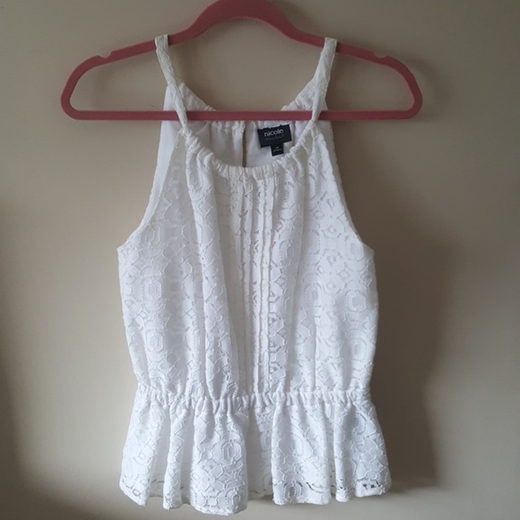 Nicole by Nicole Miller Tops - White eyelet top